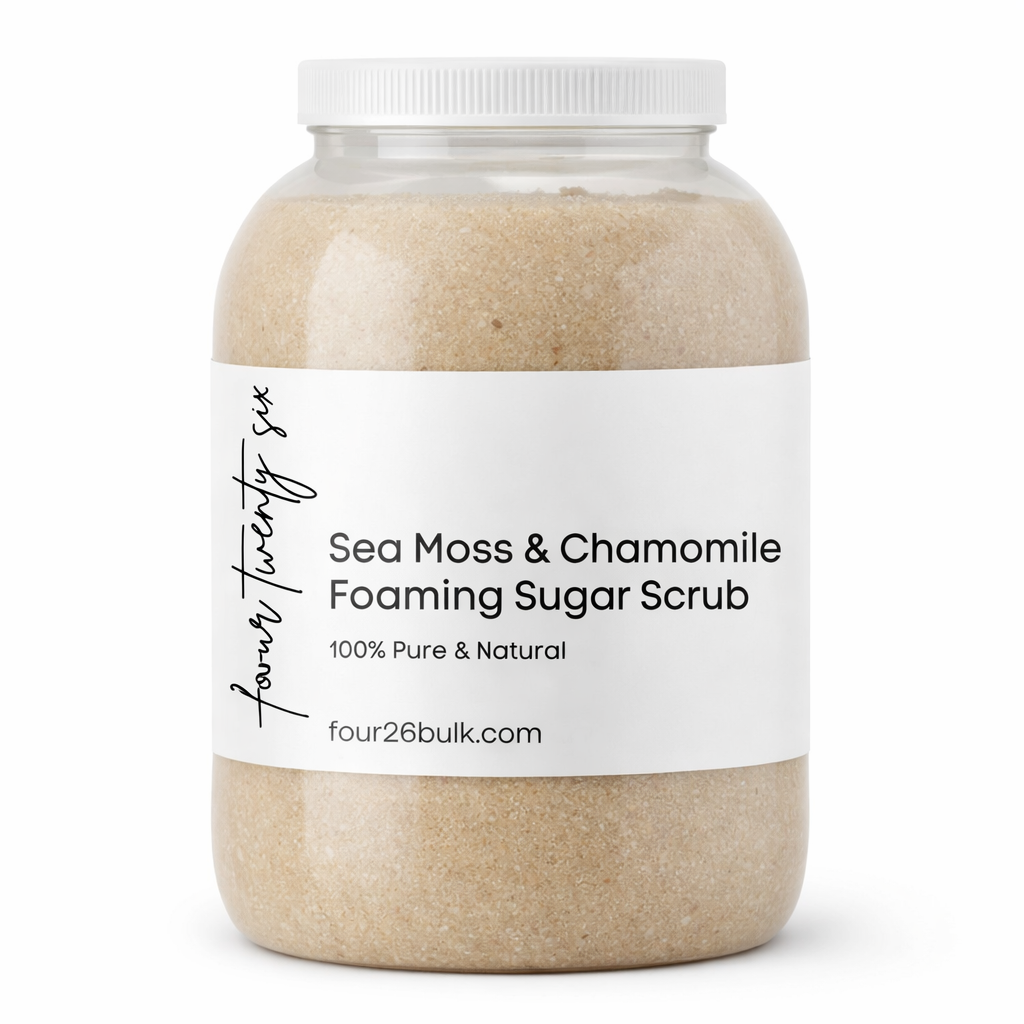 Sea Moss & Chamomile Foaming Body Scrub| Private Label & Bulk