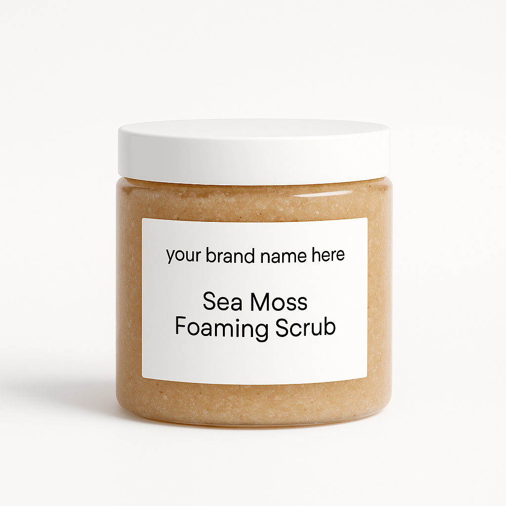 Sea Moss & Chamomile Foaming Body Scrub| Private Label & Bulk